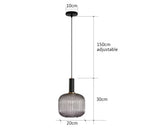 Lámpara colgante de vidrio vibrante con luz LED para salas de estar y dormitorios