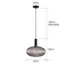 Lámpara colgante de vidrio vibrante con luz LED para salas de estar y dormitorios