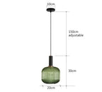 Lámpara colgante de vidrio vibrante con luz LED para salas de estar y dormitorios
