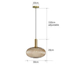 Lámpara colgante de vidrio vibrante con luz LED para salas de estar y dormitorios