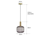 Lámpara colgante de vidrio vibrante con luz LED para salas de estar y dormitorios
