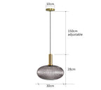 Lámpara colgante de vidrio vibrante con luz LED para salas de estar y dormitorios