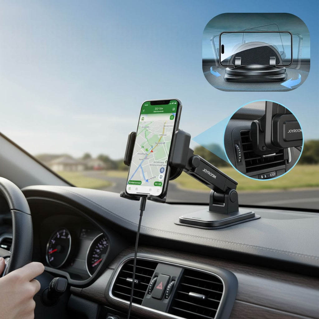 Soporte para teléfono de coche AeroMount 360 grados para tablero o ventilación
