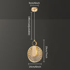 Aurelia Pendelleuchte mit LED-Kristall in Gold für Wohnbereiche