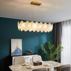 Coleção de Decoração para Salas de Estar com Candeeiro de Teto Elegante com Penas