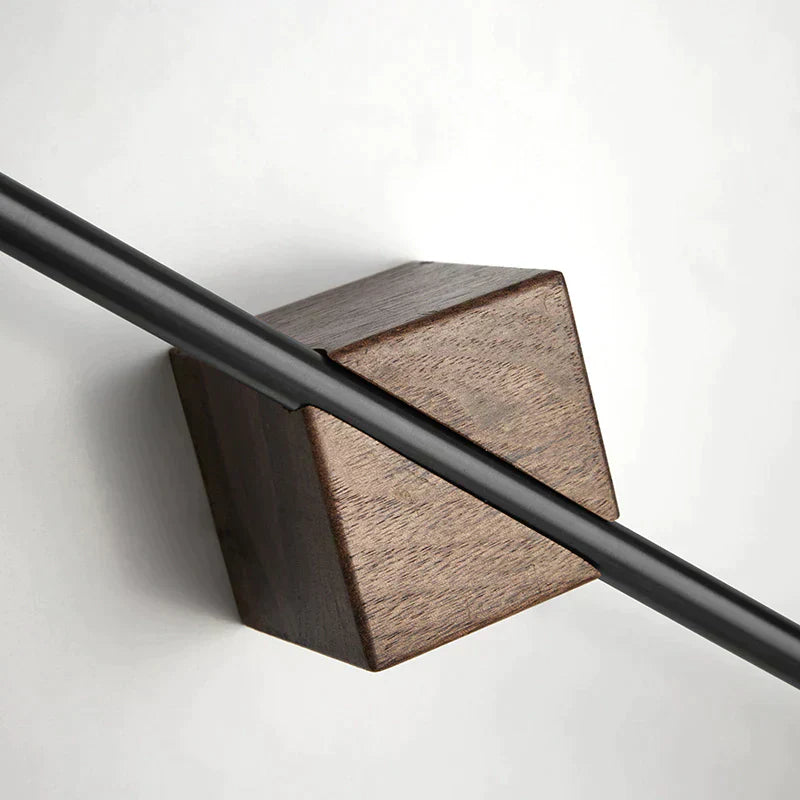 Elmora Towel Holder With Woodgrain Stainless Finish For Modern Bathrooms