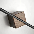Elmora Towel Holder With Woodgrain Stainless Finish For Modern Bathrooms