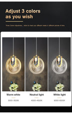 Aurelia Pendelleuchte mit LED-Kristall in Gold für Wohnbereiche