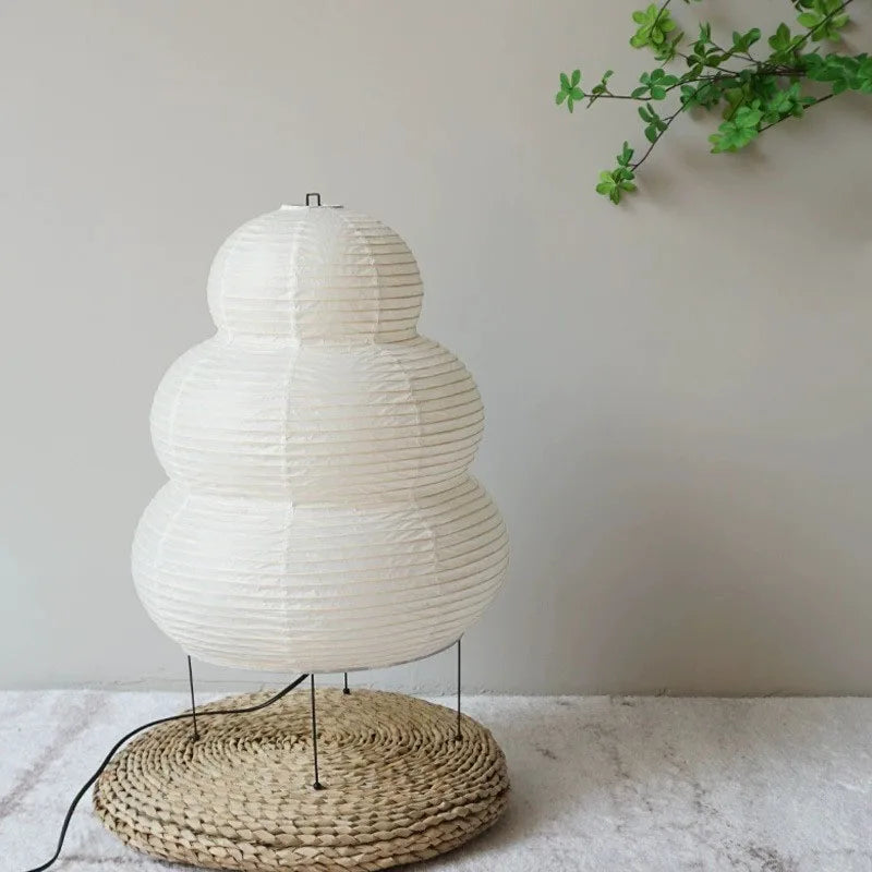 Stolní lampa Hikari s rýžovým papírovým stínidlem a třírežimovým stmívačem