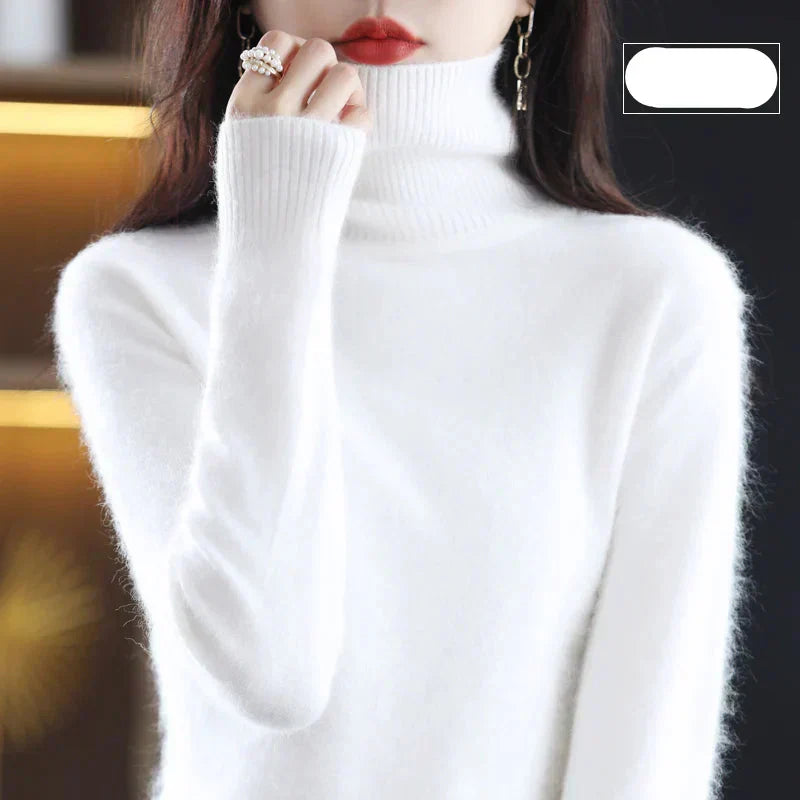 Nyorelle Cashmere High-Neck Sweater for Autumn and Winter