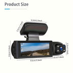 Caméra de tableau de bord WiFi 1080P avec double lentilles avant et cabine