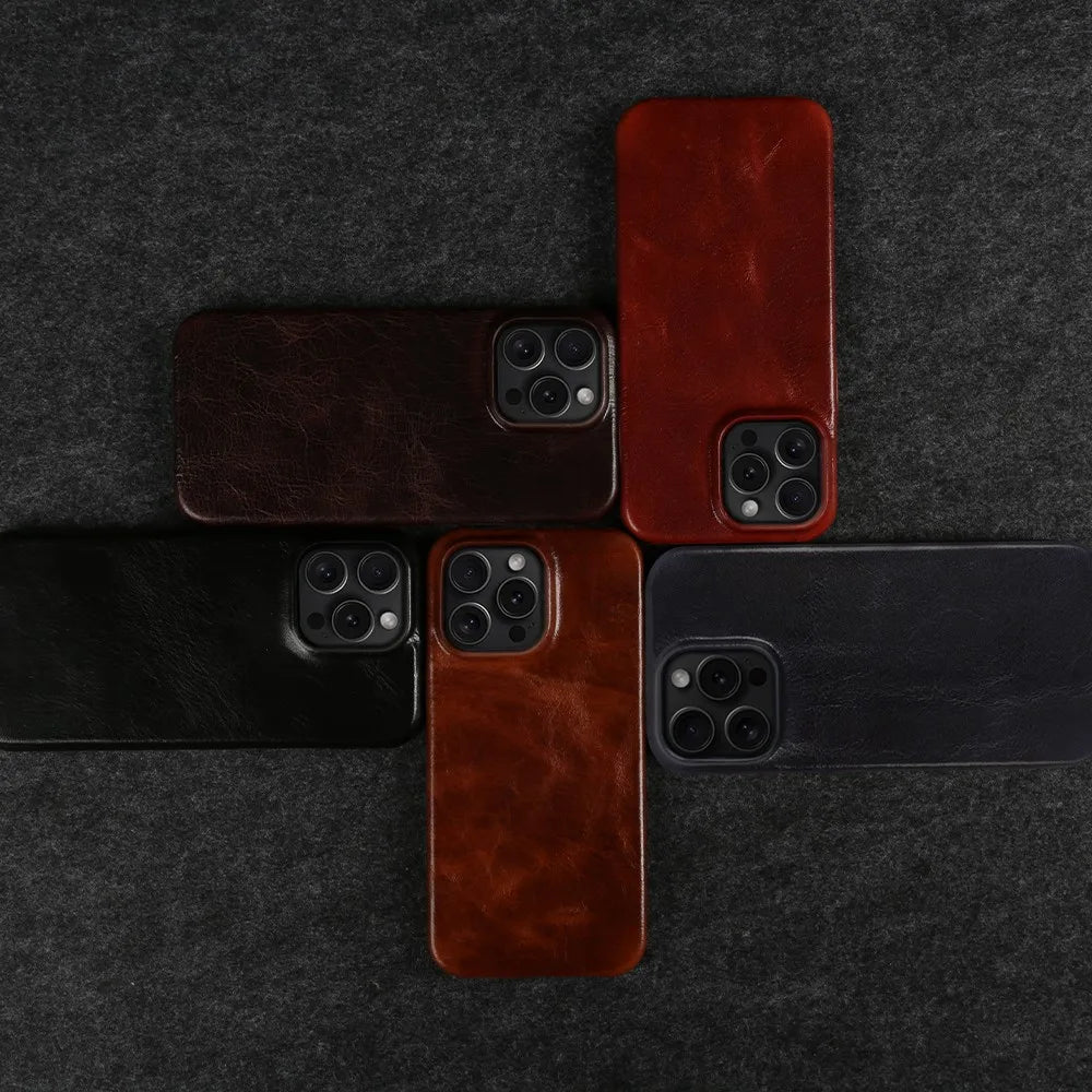 Crownline kézzel készített iPhone tok valódi marhabőrből