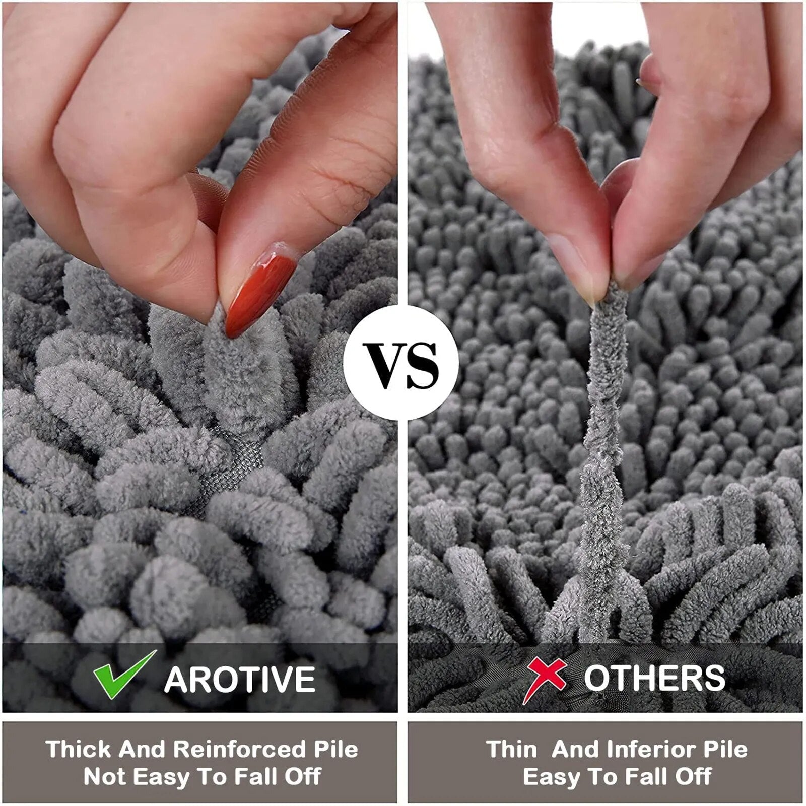 Tapis de bain épais absorbant NimbusStep avec grip antidérapant pour la sécurité