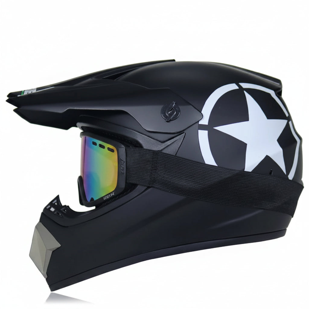 DOT-Certified Youth Motocross Helmet with Goggles