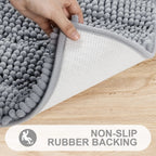 AquaNest Thick Absorbent Bath Mat With Secure Backing For Bathrooms