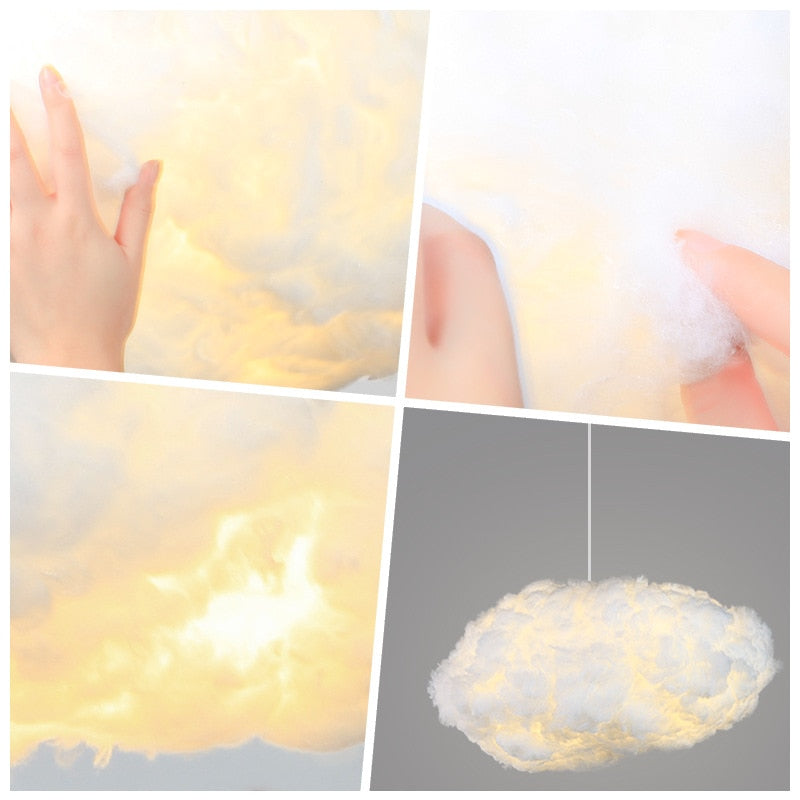 LumaCloud Cotton Diffused Pendant Fixture For Ceiling Light With Subtle Glow