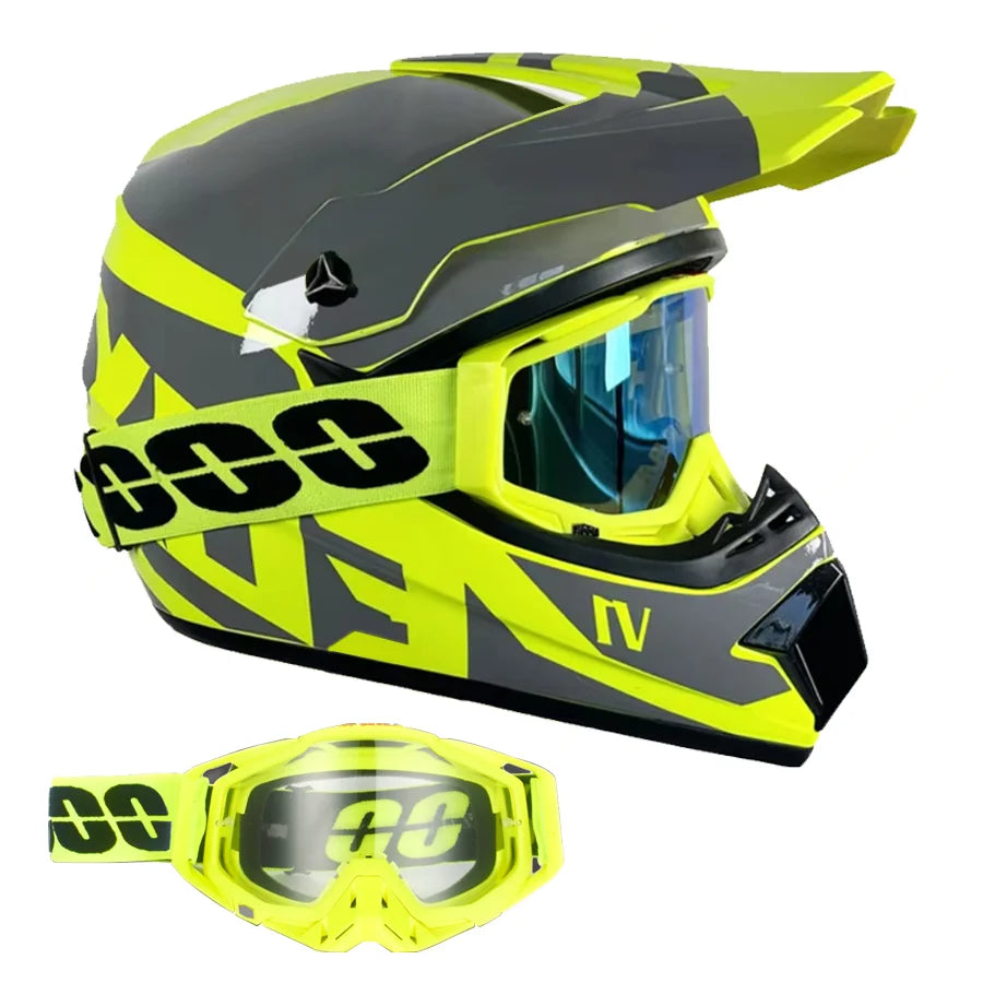 Kids Motocross Helmet with Goggles