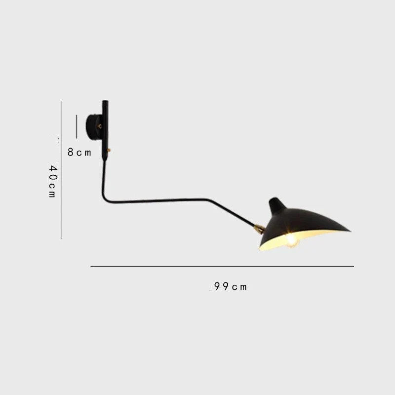 Aplique de pared moderno LumiArc Duo de dos brazos para acento