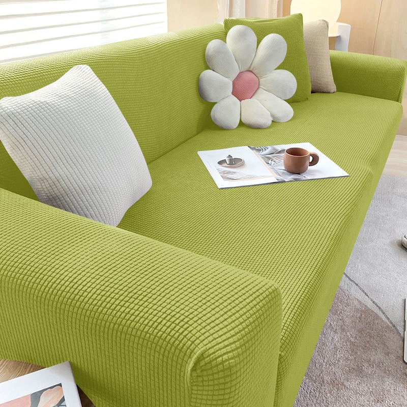 Elastic Sofa Slipcover Anti Slip Backing Washable Fits 1 To 3 Seat Couches