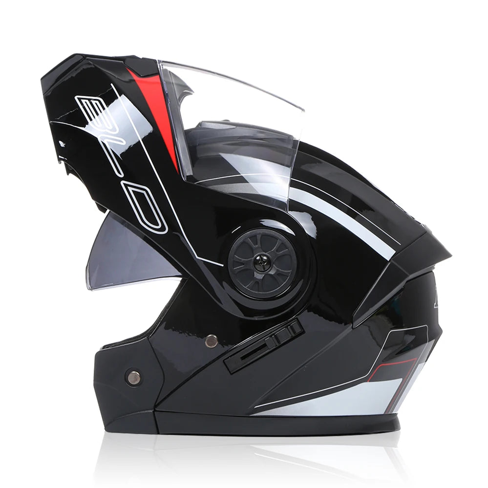 Lightweight Modular Motorcycle Helmet with Dual Visor