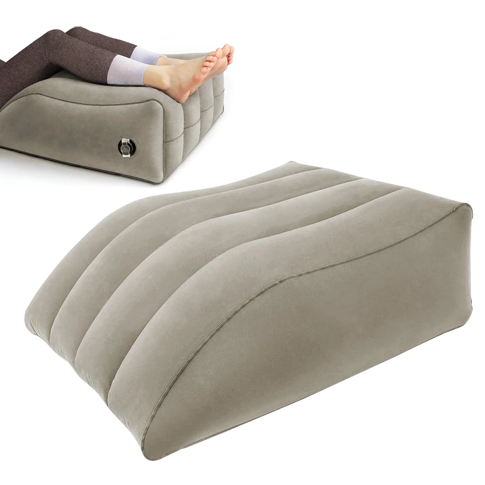 Inflatable 45-Degree Leg Elevation Wedge Pillow For Comfort