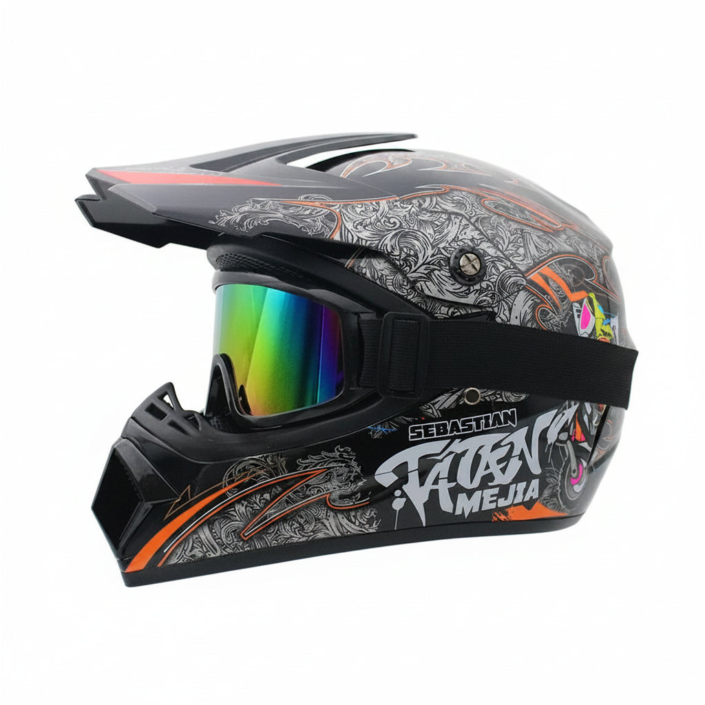 Full-Face Motocross Helmet with DOT & ECE Certification