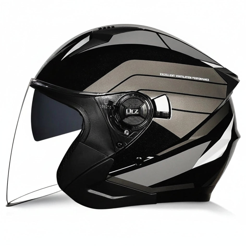 Versatile Half-Helmet with Dual-Lens System