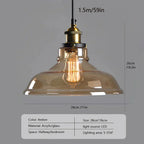 NovaGlass Vintage Pendant Light For Home Interiors And Living Spaces