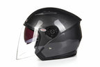 Dual-Visor Half Motorcycle Helmet - DOT Certified