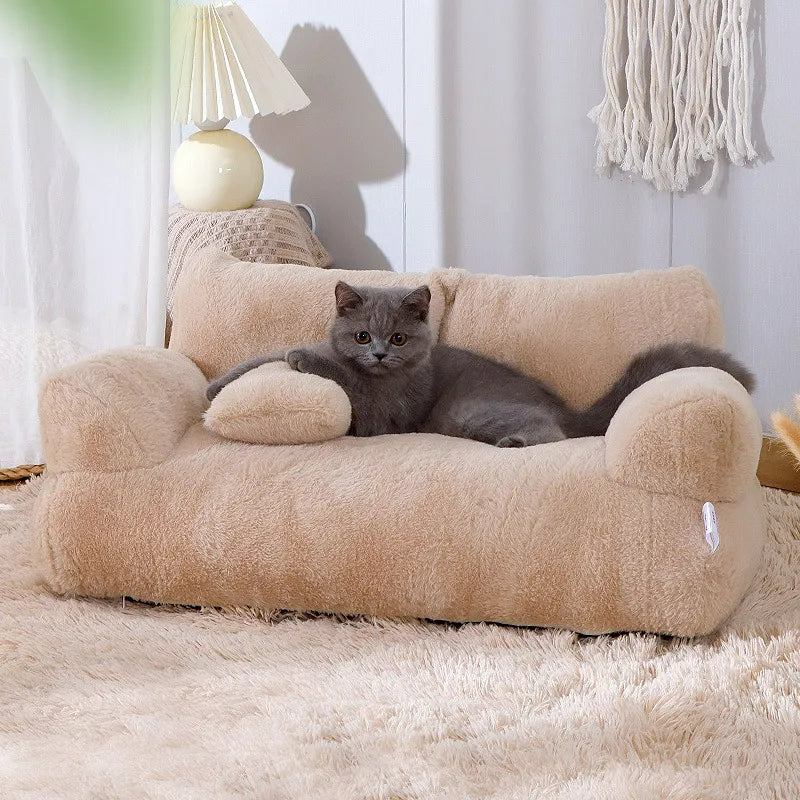 Cozy Calming Sofa Bed With Raised Rim For Cats And Dogs