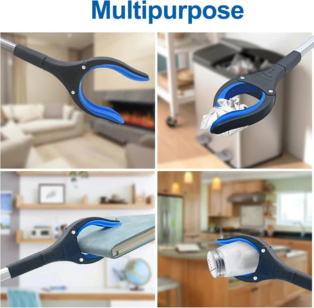 Slim Reacher Grabber With 360 Degree Jaw Rotation And Magnet For Litter Cleanup