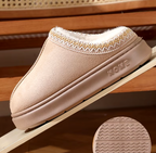 Pantofole unisex in pelle di pecora con fodera in lana per il comfort interno