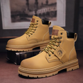 Comfortable Men's Lace-Up Boots – Leather Support Boots with Non-Slip Sole