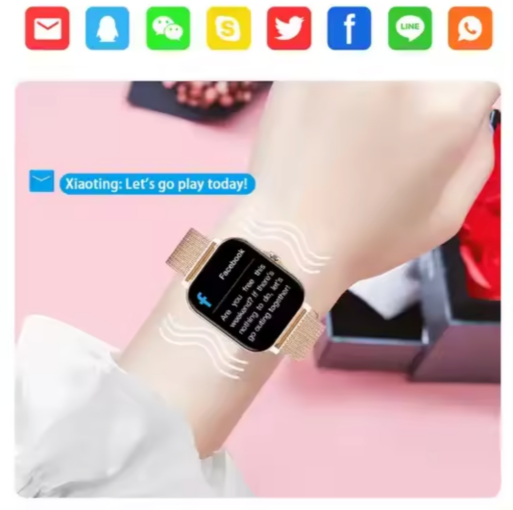 Smartwatch From NovaVel Luma For Women With Core Features And Sleek Look