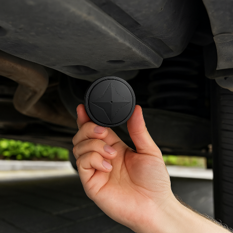 PulseTrack GPS-tracker i realtid til kæledyr og køretøjer, kompakt magnetisk design