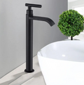 Robinetterie de lavabo noir mat avec contrôle de débit facile pour les particuliers