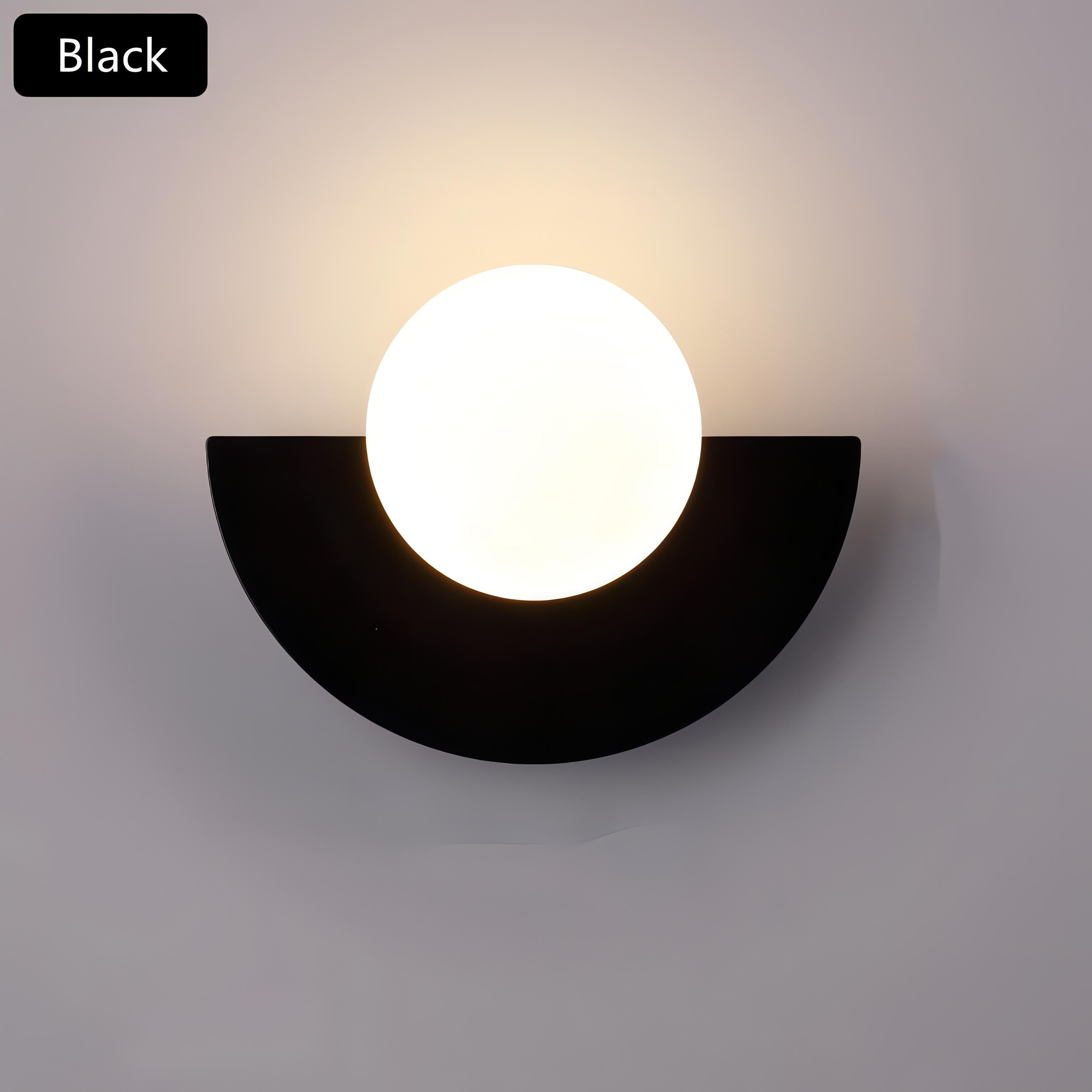 Aurelia Nordic Semicircle Wall Light For Living Areas With Soft Glow
