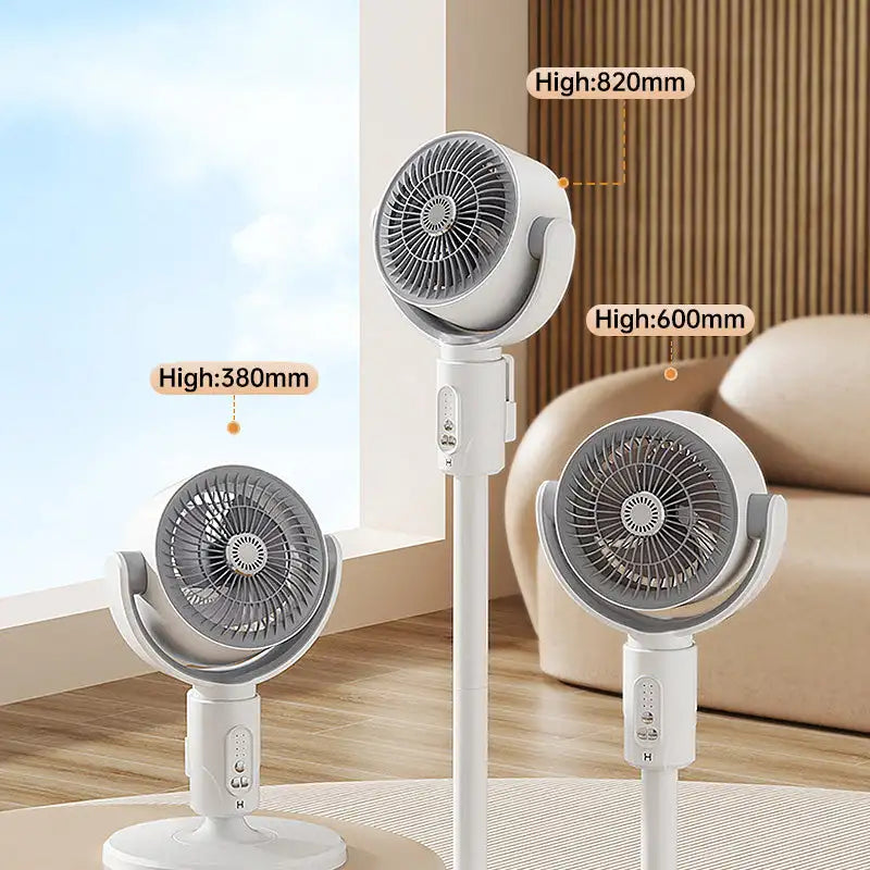 Cordless Oscillating Air Circulation Fan With Remote And Timer For Home Office