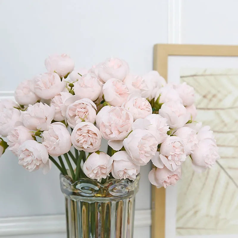 Romantic Silk Peony Bouquet From Lyra With 27 Realistic Blooms