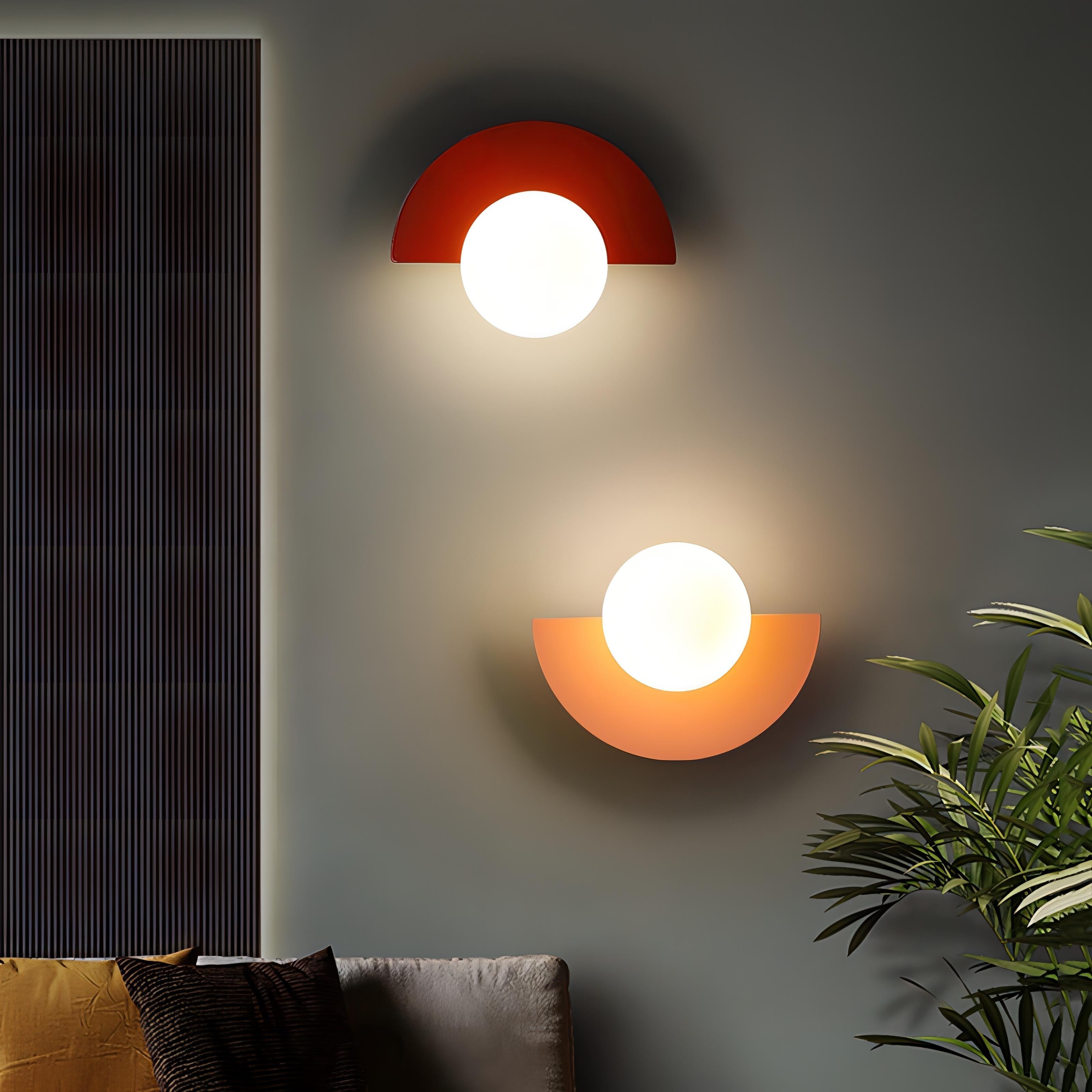Aurelia Nordic Semicircle Wall Light For Living Areas With Soft Glow