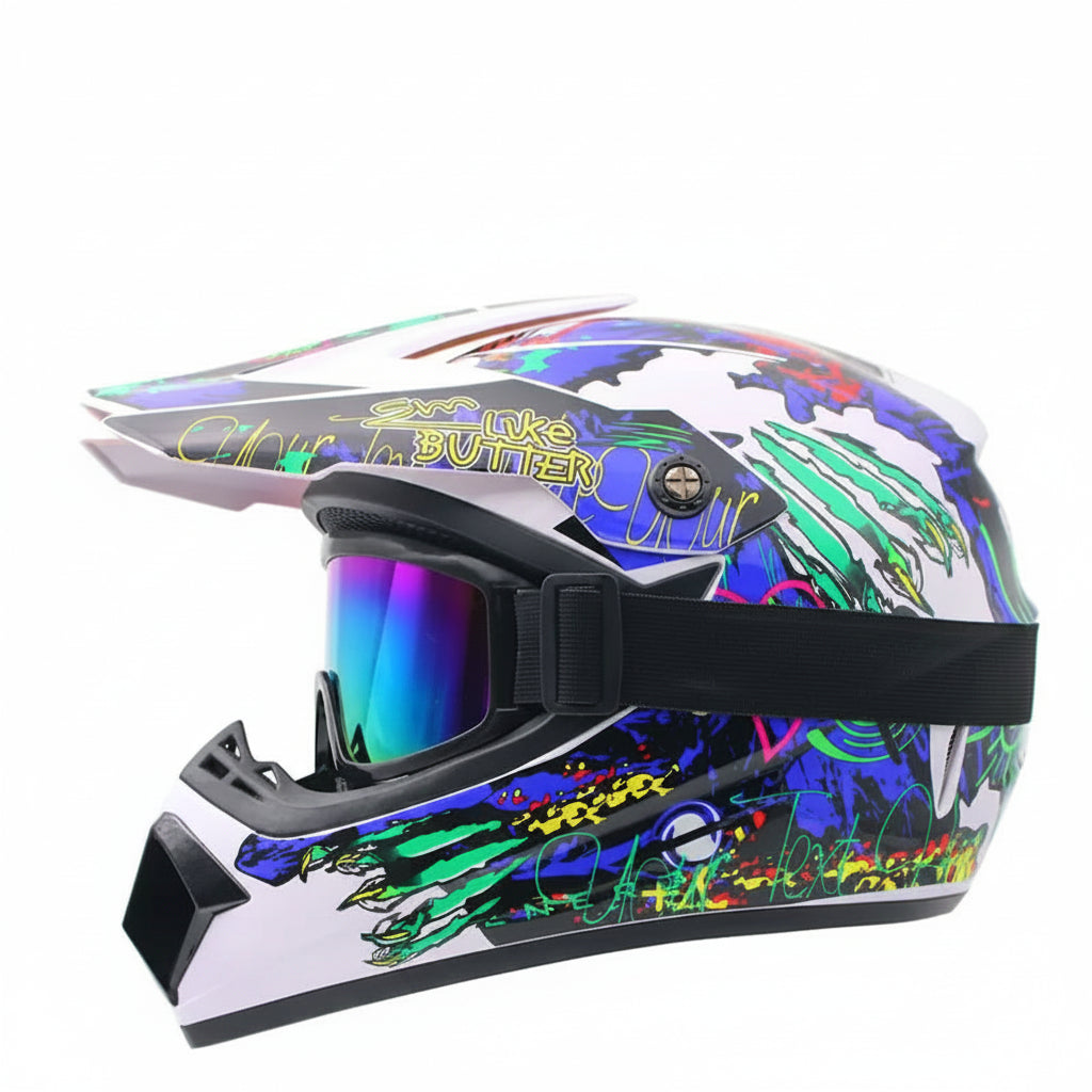 Full-Face Motocross Helmet with DOT & ECE Certification