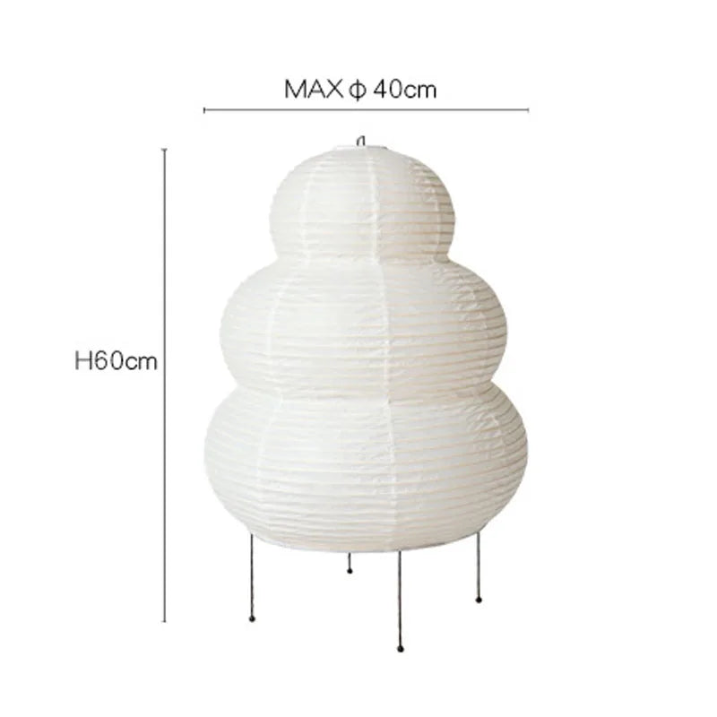 Stolní lampa Hikari s rýžovým papírovým stínidlem a třírežimovým stmívačem