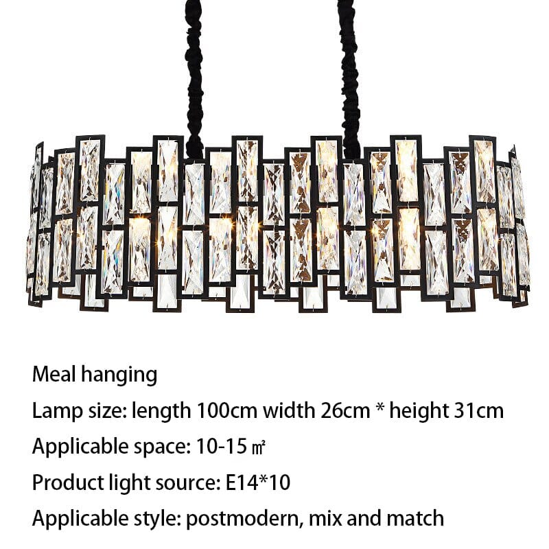 Candeeiro de Cristal Kylar com Elementos LED Coleção Arden