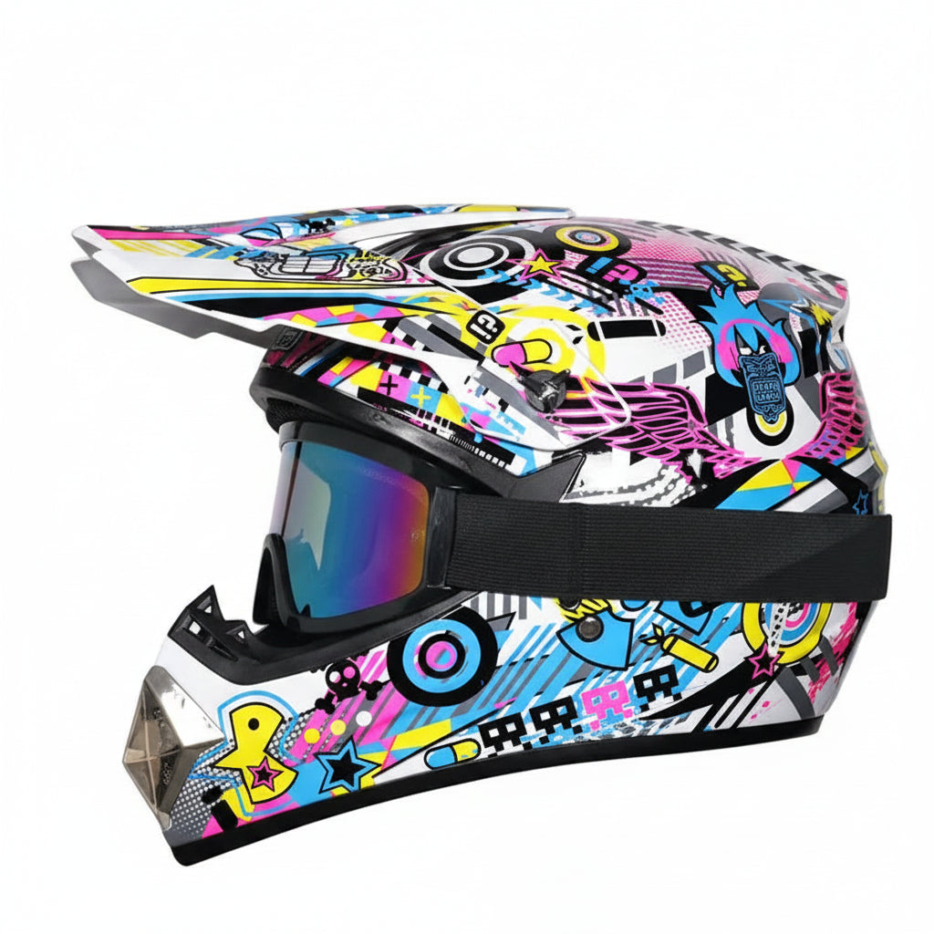 DOT-Certified Youth Motocross Helmet with Goggles