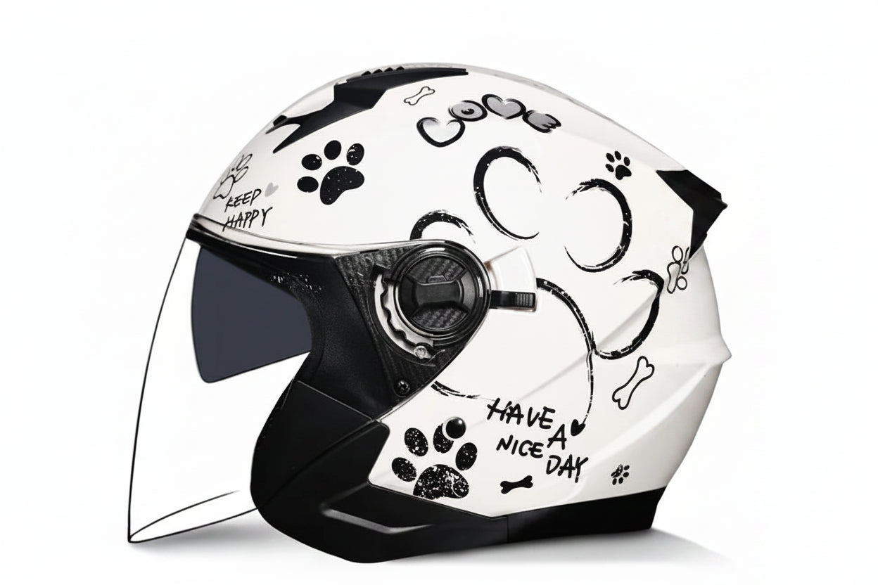 Versatile Half-Helmet with Dual-Lens System