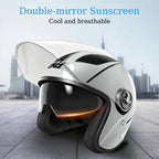 Modułowy kask motocyklowy z podnoszoną szczęką i podwójnymi wizjerami, certyfikowany DOT i ECE