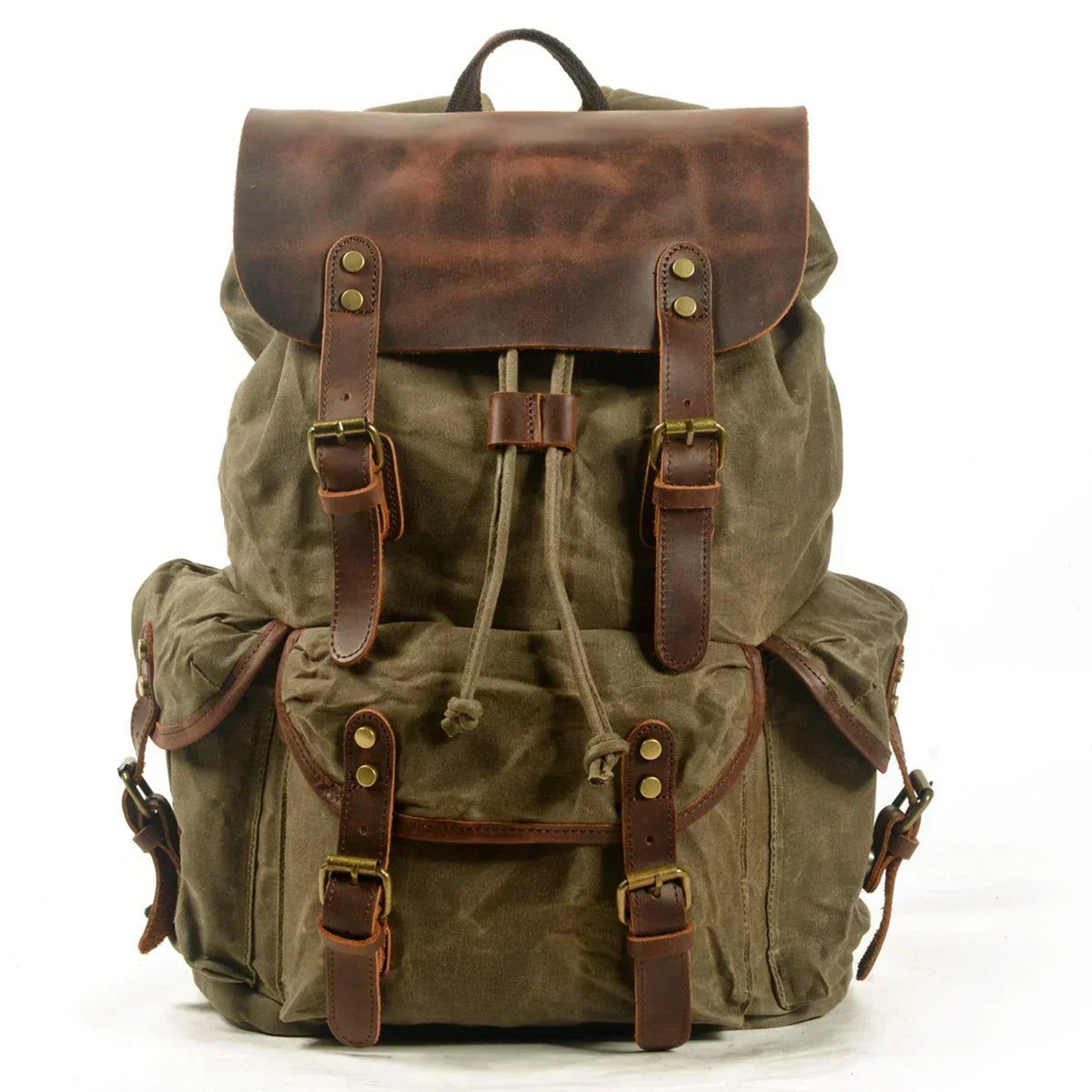 Zaino da viaggio Ridgeway con dettagli in pelle e tela resistente