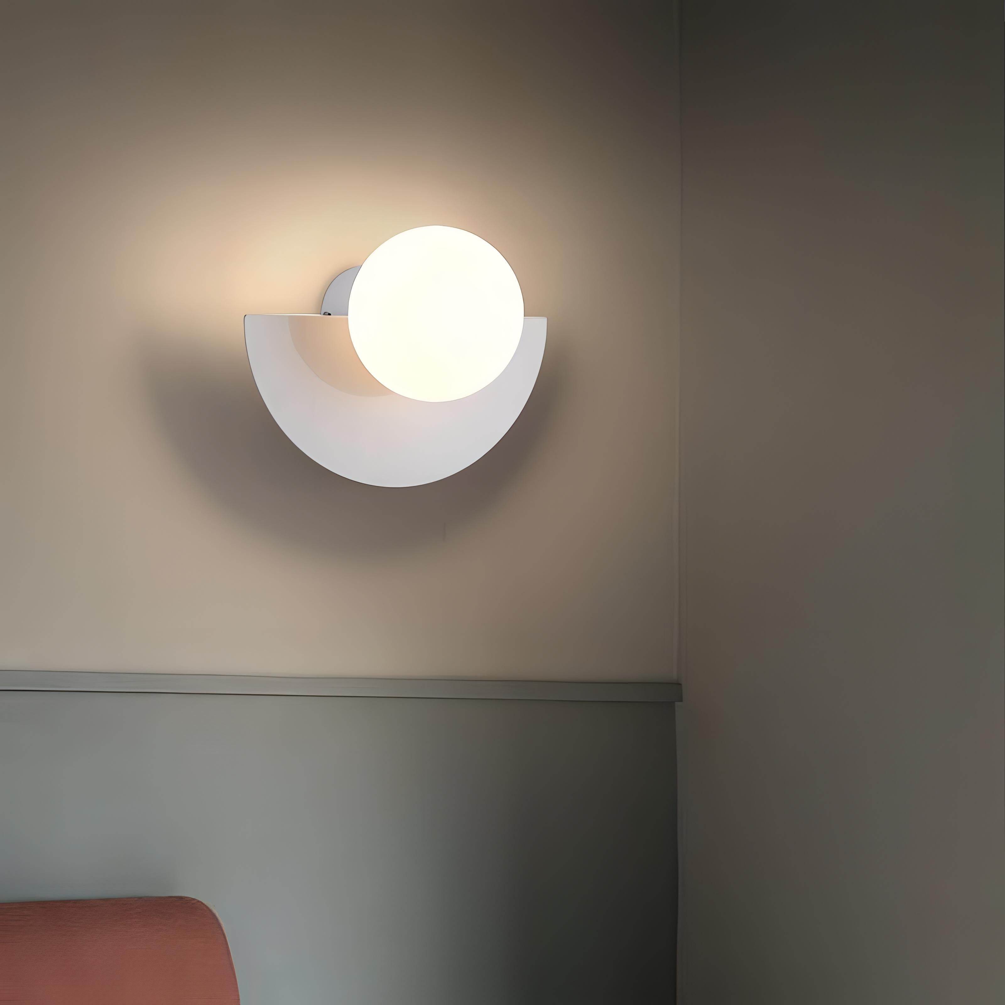 Aurelia Nordic Semicircle Wall Light For Living Areas With Soft Glow