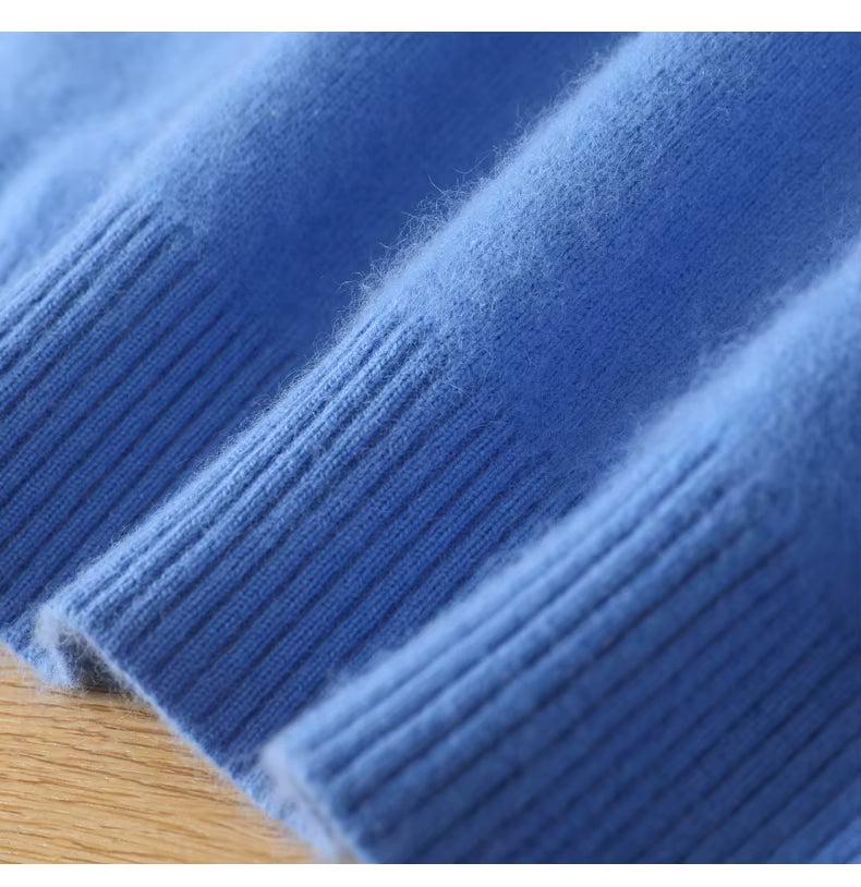 O-Neck Cashmere Sweater By Lyra, Japanese-Knit Design