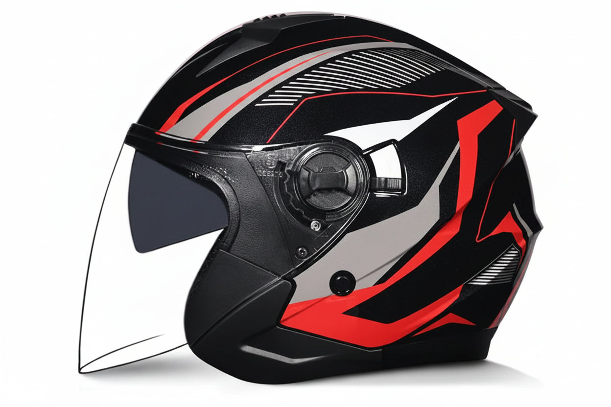 Versatile Half-Helmet with Dual-Lens System